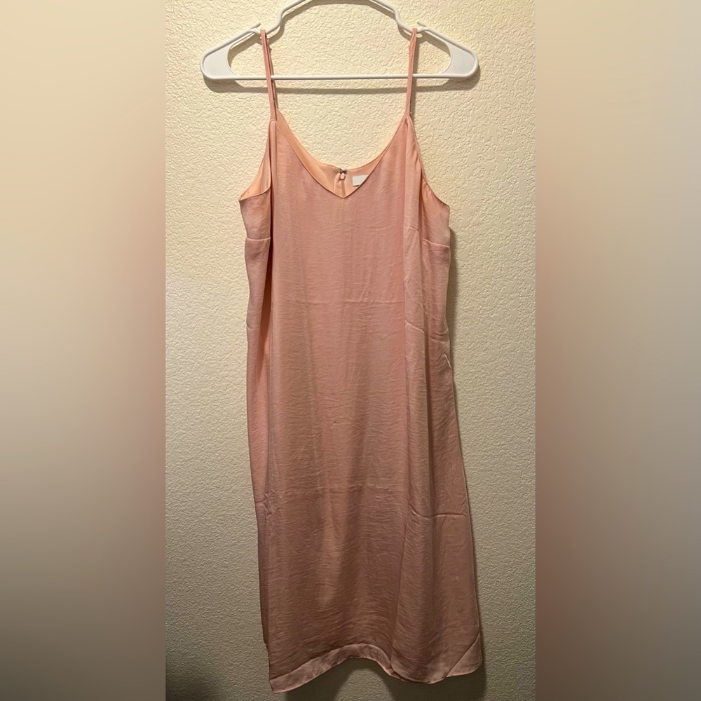 Satin Pink Slip Dress